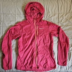 Patagonia Women's Houdini Windbreaker Zip Jacket Pink/Raspberry Size Small